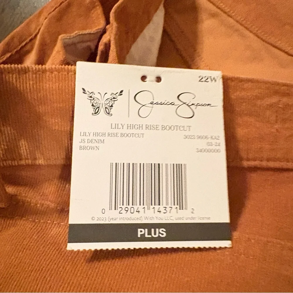 Jessica Simpson Burnt Orange Corduroy Pants - Picture 3 of 4